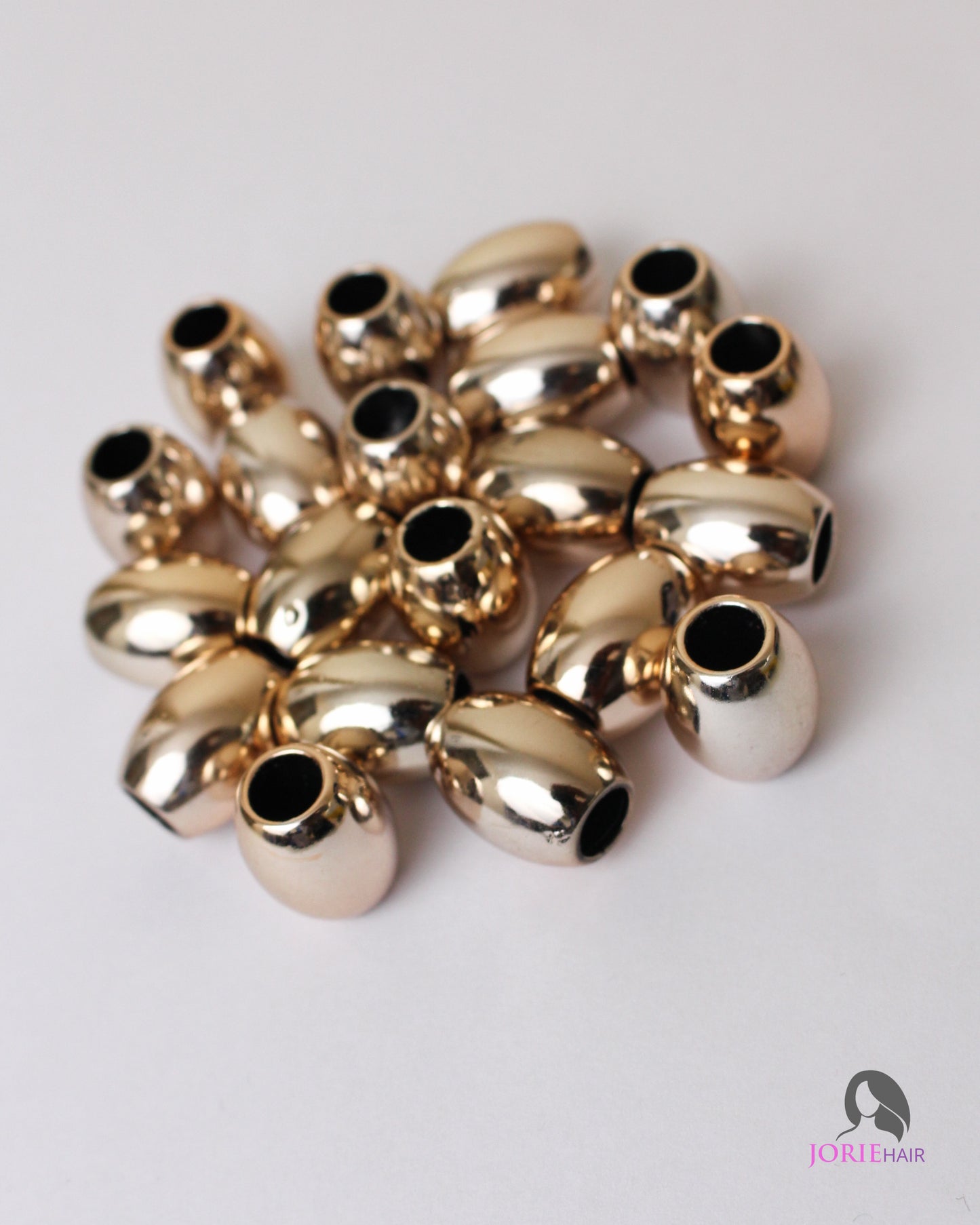 Large Gold Hair Beads