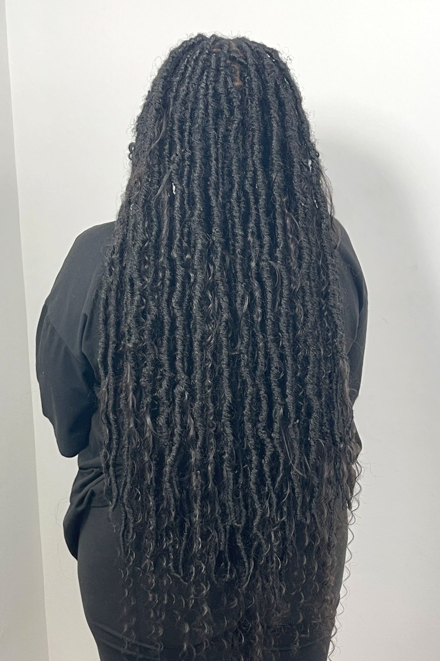 Boho Human Hair Locs with Hair down