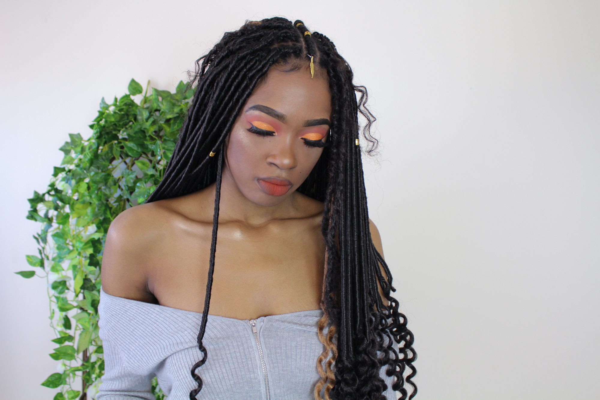 HOW TO STYLE CROCHET GODDESS FAUX LOCS - A tutorial