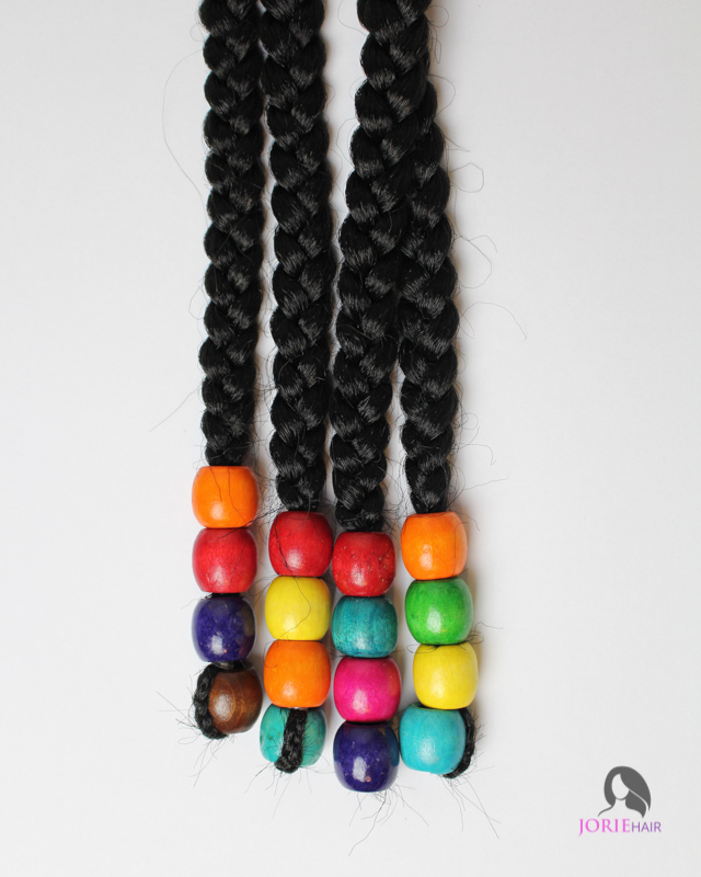 large hair beads rainbow kisses colourful beada