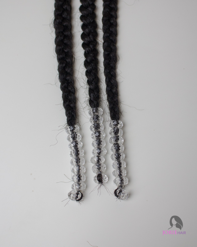 clear transparent hair beads