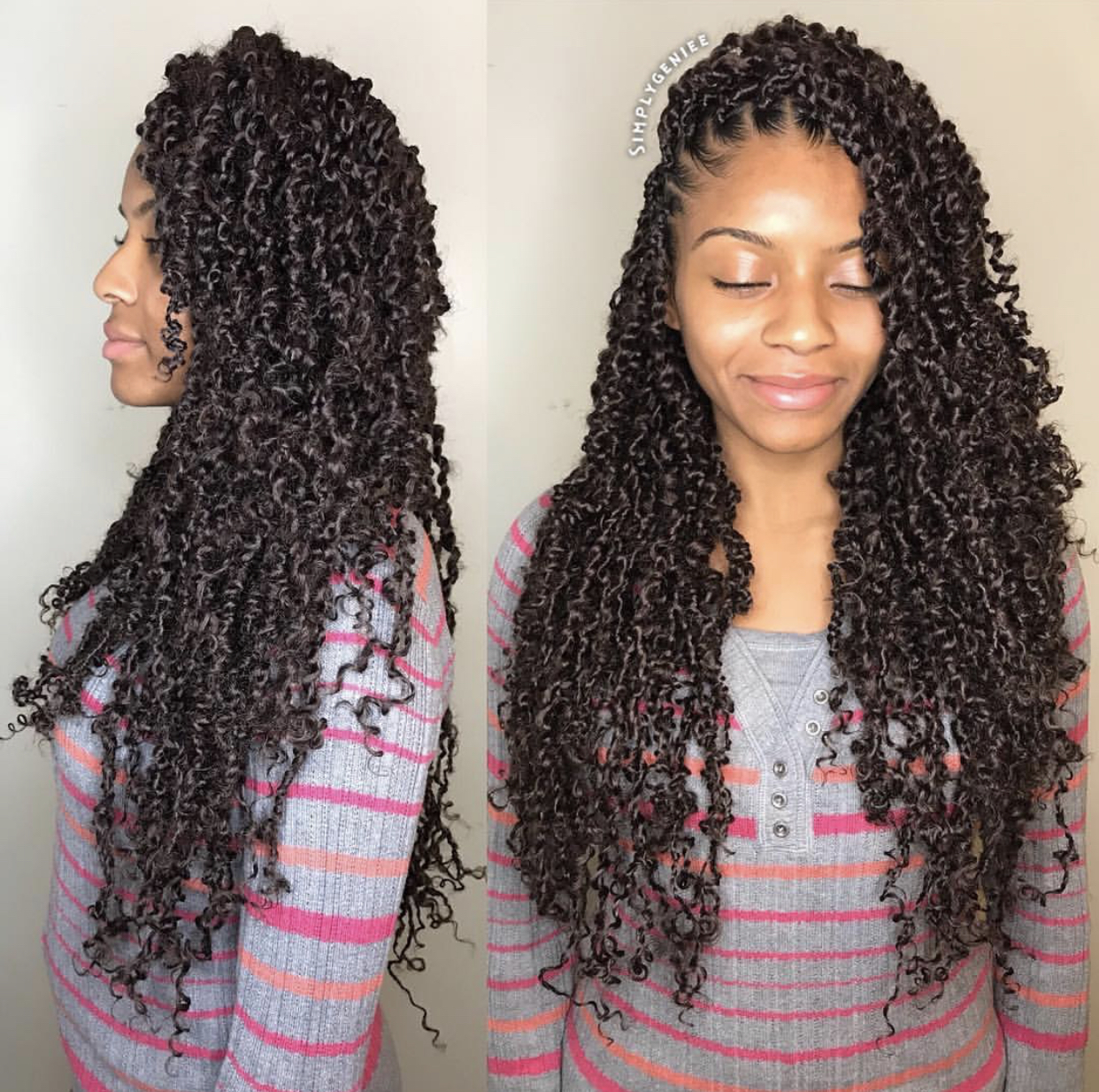 Long passion twists hairstyle
