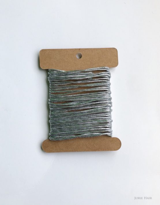 elastic cord hair string silver