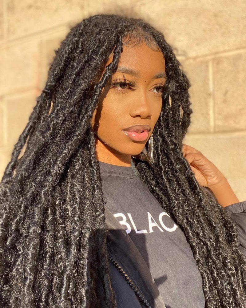 Distressed Locs Styles : Ideas for Natural Faux Locs ...