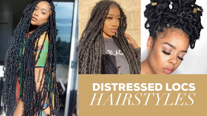 Distressed Locs Styles Ideas For Natural Faux Locs Jorie Hair